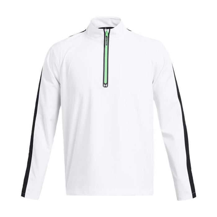 Under Armour Storm Midlayer 1/4 Zip Golf Pullover - White/Midnight Navy