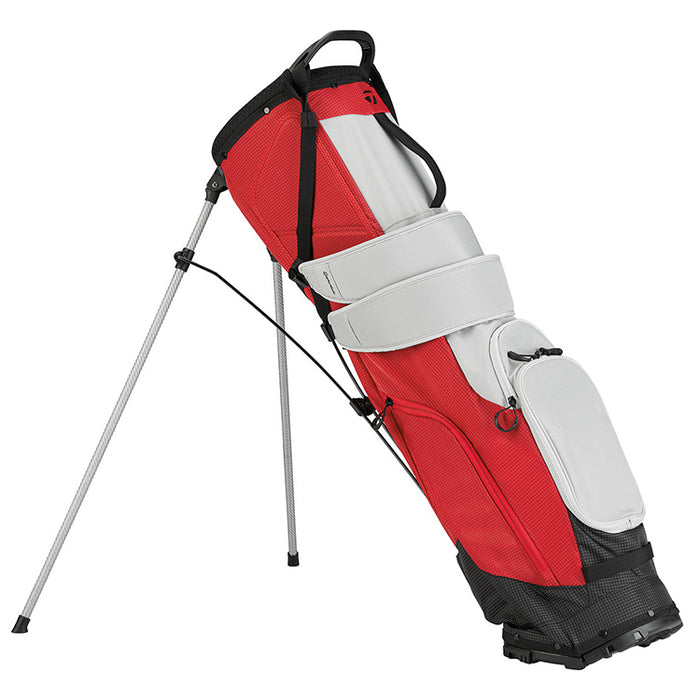 Taylormade Flextech Superlite Golf Stand Bag - Silver/Red