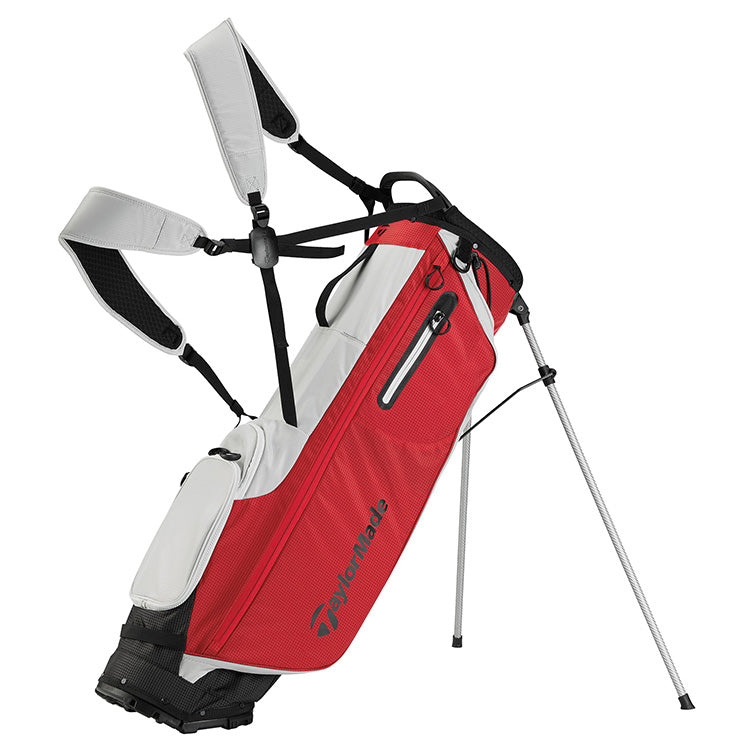Taylormade Flextech Superlite Golf Stand Bag - Silver/Red
