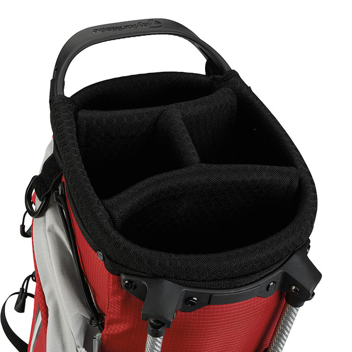 Taylormade Flextech Superlite Golf Stand Bag - Silver/Red