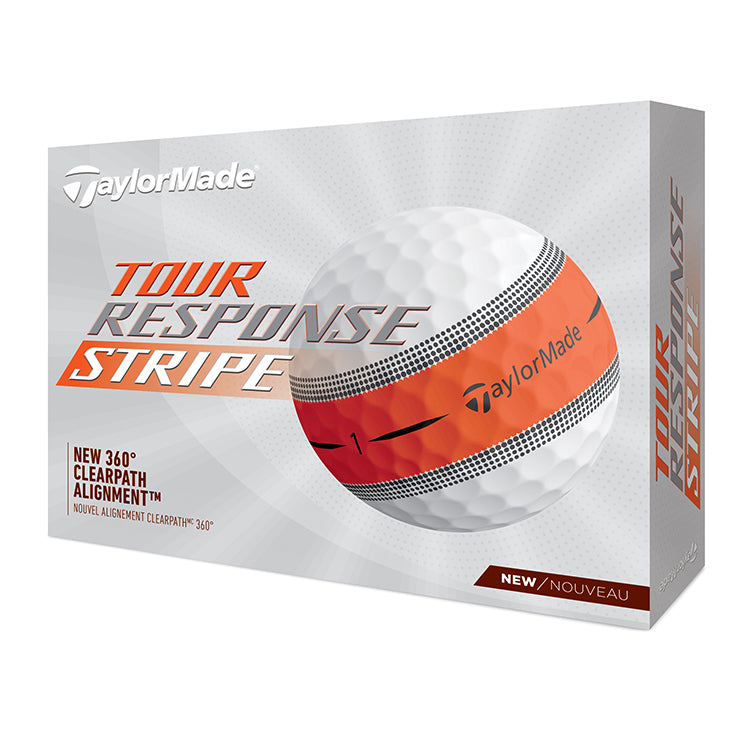 Taylormade Tour Response Stripe Golf Balls - Orange