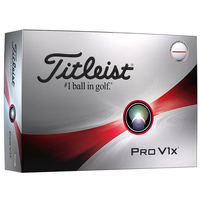 Titleist 2023 Pro V1x Performance Alignment Golf Balls - Red