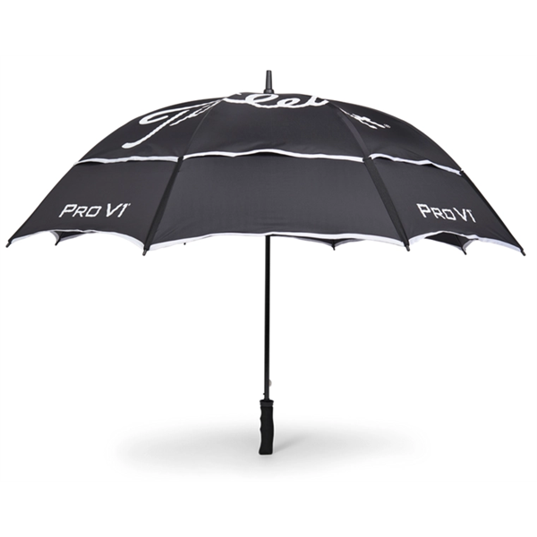 Titleist Tour Double Canopy Golf Umbrella - Black/White