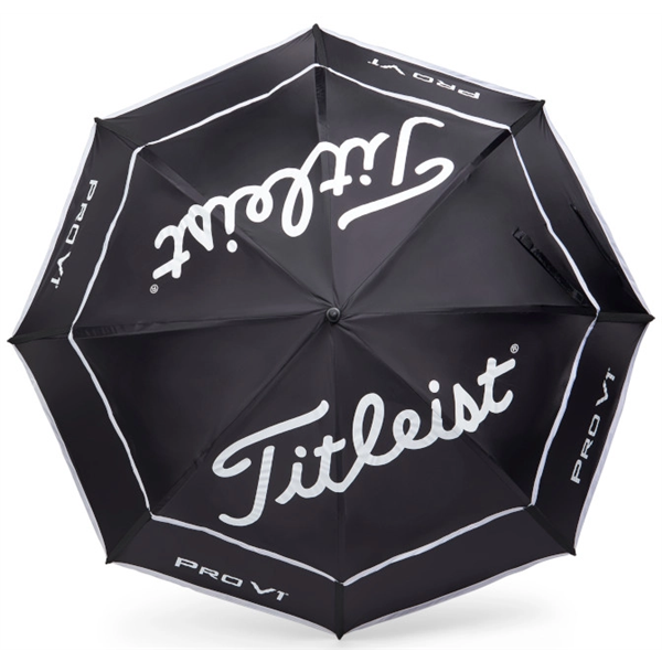 Titleist Tour Double Canopy Golf Umbrella - Black/White