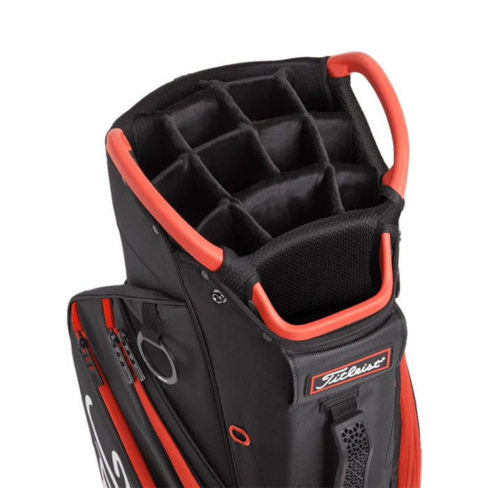 Titleist Lightweight 14 Golf Cart Bag - Black/Red