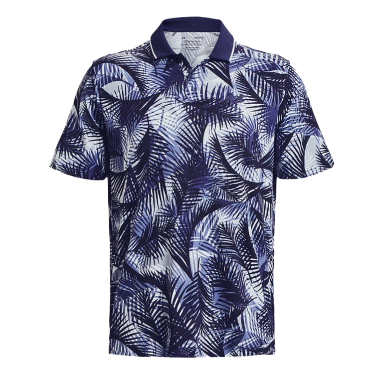 Under Armour Iso Chill Palm Golf Polo Shirt - Midnight Navy