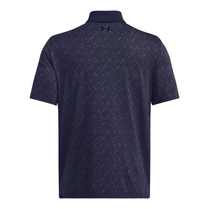 Under Armour Playoff 3.0 Check Jacquard Golf Polo Shirt - Navy