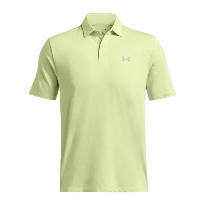 Under Armour Playoff 3.0 Check Jacquard Golf Polo Shirt - Retro Green