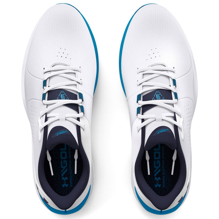 Under Armour Drive Pro Golf Shoes - White/Capri/Navy