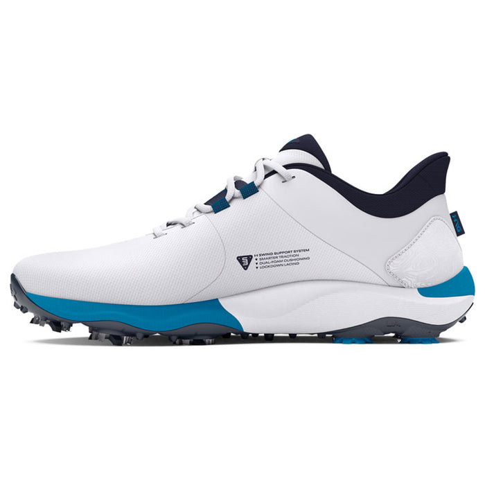 Under Armour Drive Pro Golf Shoes - White/Capri/Navy