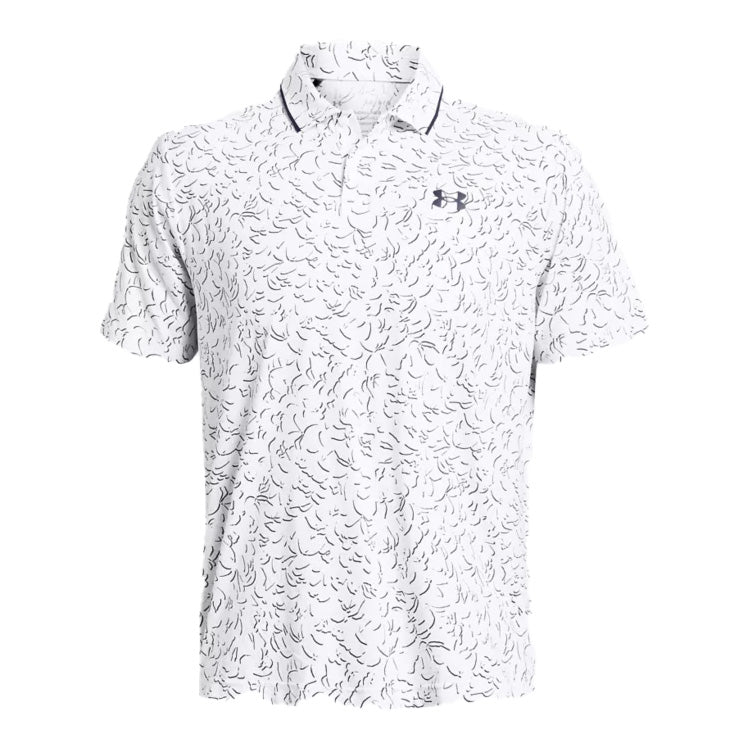 Under Armour Iso Chill Verge Golf Polo Shirt - White/Green/Navy
