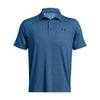 Under Armour Playoff 3.0 Printed Golf Polo Shirt - Photon Blue/Midnight Navy S
