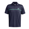 Under Armour Playoff 3.0 Stripe Golf Polo Shirt - Navy/Green