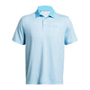 Under Armour Playoff Printed Golf Polo Shirt - Sky Blue/White