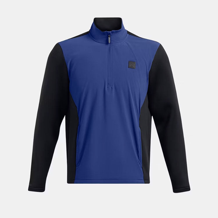 Under Armour Drive Pro Storm Hybrid Half-Zip Golf Jacket - Blue/Black