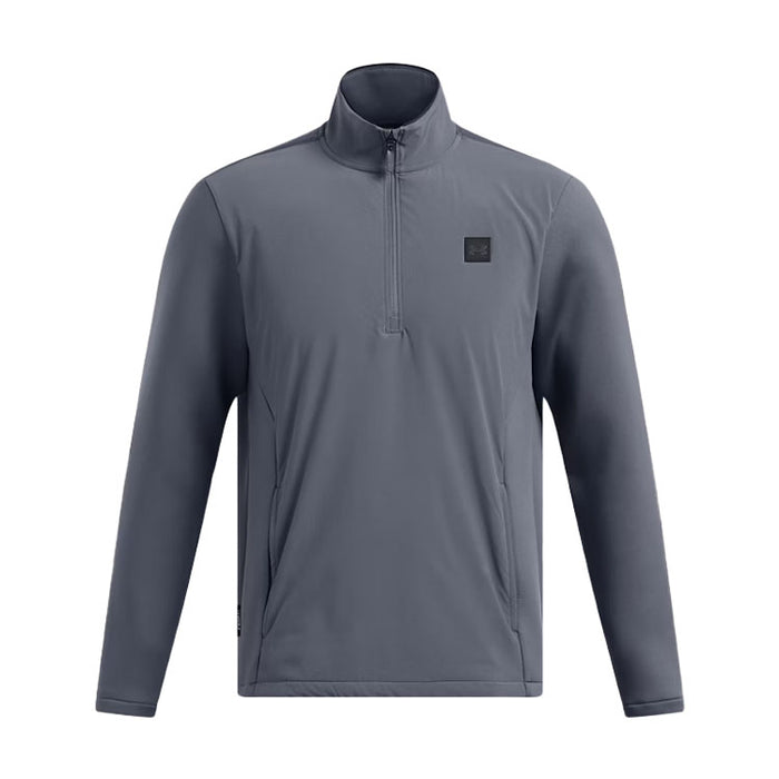 Under Armour Drive Pro Storm Hybrid Half-Zip Golf Jacket - Downpour Grey/Silver