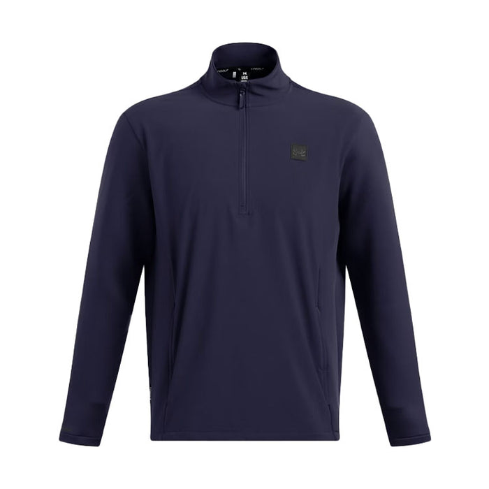 Under Armour Drive Pro Storm Hybrid Half-Zip Golf Jacket - Navy/Silver