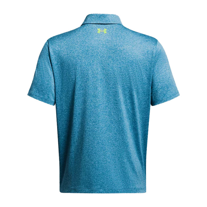 Under Armour Playoff Stripe Golf Polo Shirt - Capri/Lime