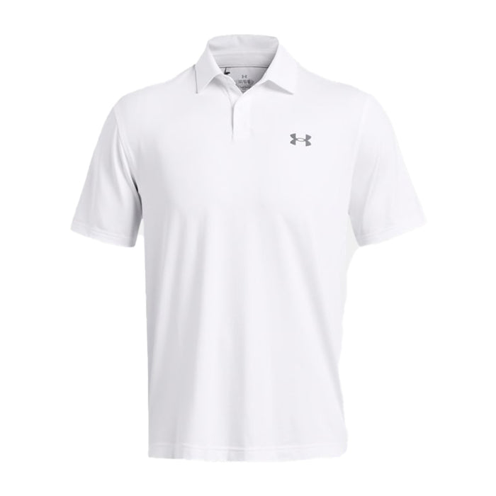 Under Armour T2G Golf Polo Shirt - White/Pitch Grey