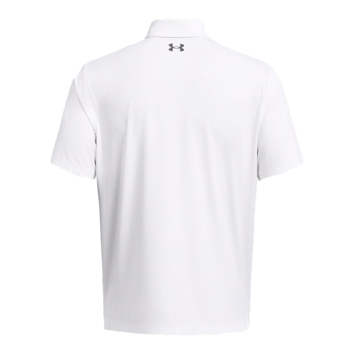 Under Armour T2G Golf Polo Shirt - White/Pitch Grey