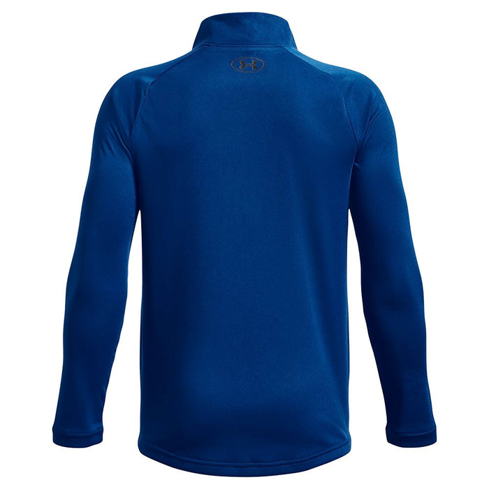 UA Boys Tech 2.0 1/2 Zip Golf Top - Blue Mirage / Black