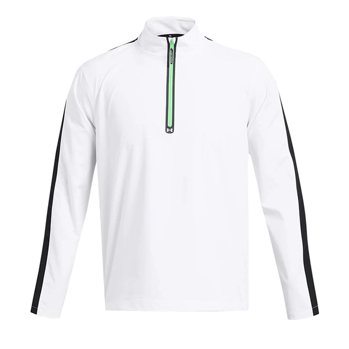 Under Armour Storm Windstrike 1/2 Zip Golf Pullover - White/Green