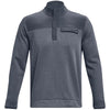Under Armour Storm Sweater Fleece 1/2 Zip Golf Top - Downpour Grey / White