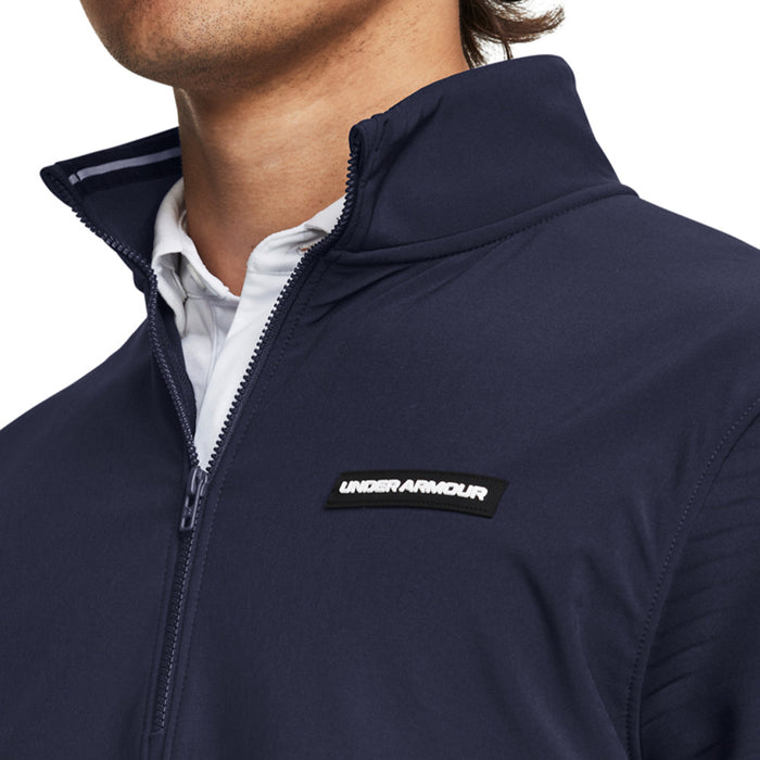 Under Armour Storm Daytona 1/2 Zip Golf Pullover - Navy / White