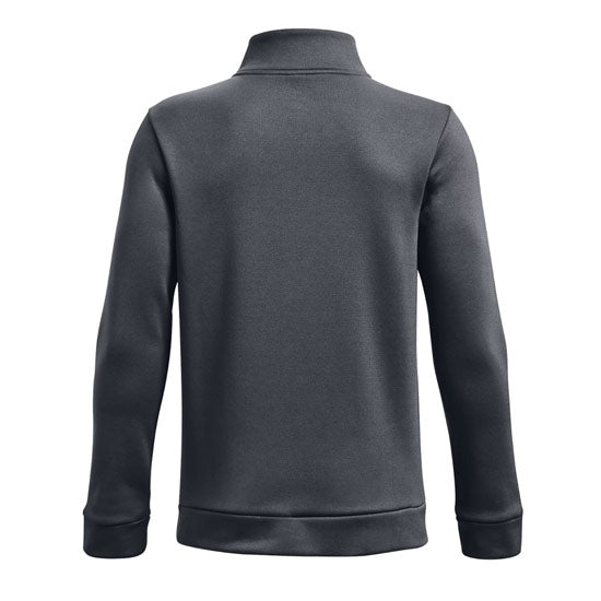 Under Armour Junior Golf Fleece 1/4 Zip - Pitch Grey / Black