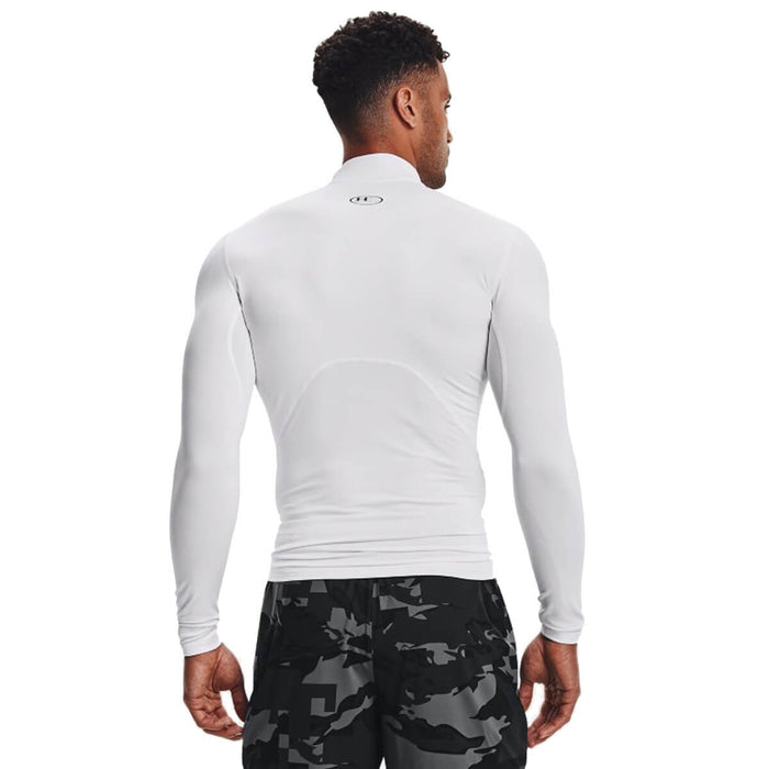 Under Armour ColdGear Compression Golf Mock Baselayer - White