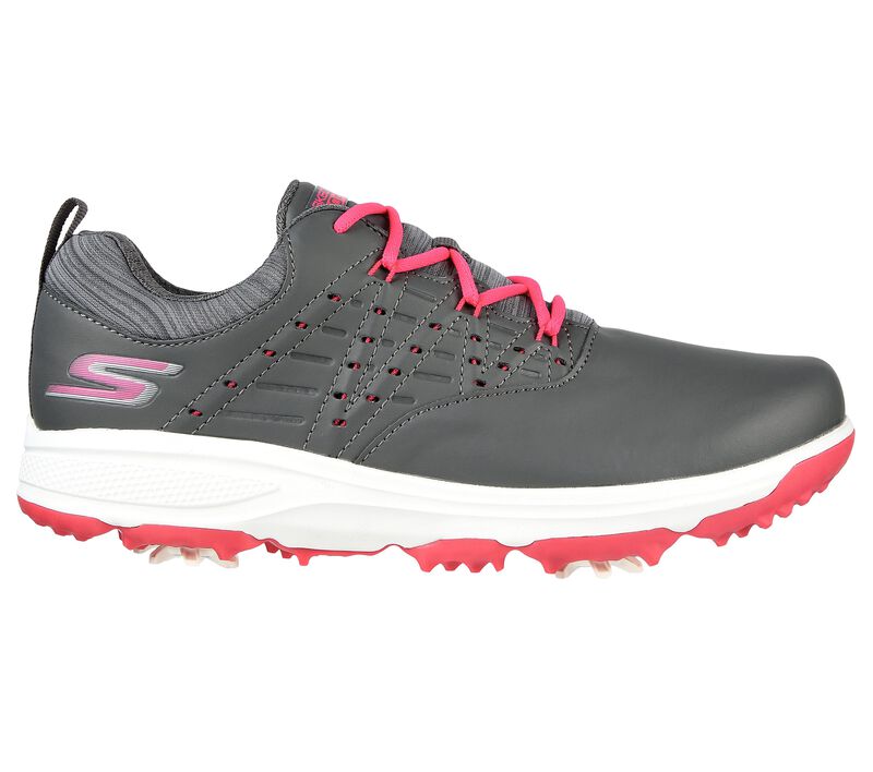 Skechers GO GOLF Pro V.2 Ladies Golf Shoes - Charcoal / Pink