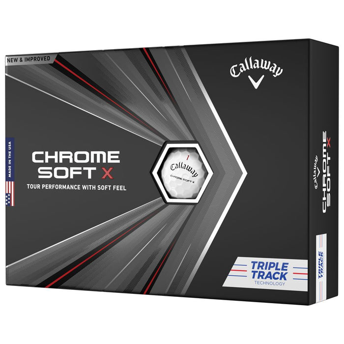 Callaway Chrome Soft X Triple Track Golf Balls - White