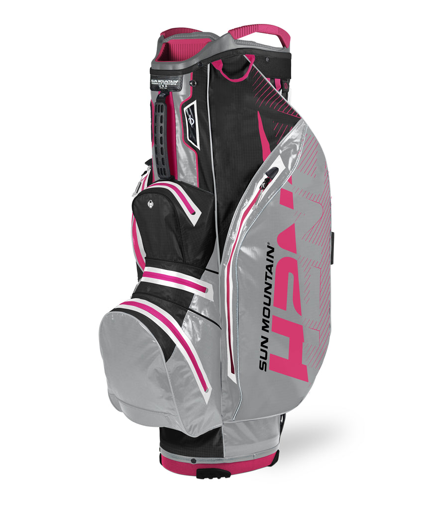 Sun Mountain H2NO Lite Golf Cart Bag - Black/Pink
