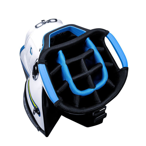 Taylormade 2021 Deluxe Golf Cart Bag Black/White/Blue Andrew Morris