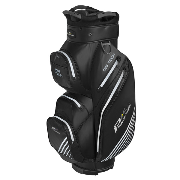 Powakaddy 2021 Dri-Tech Waterproof Golf Cart Bag - Black/Gunmetal/Silver