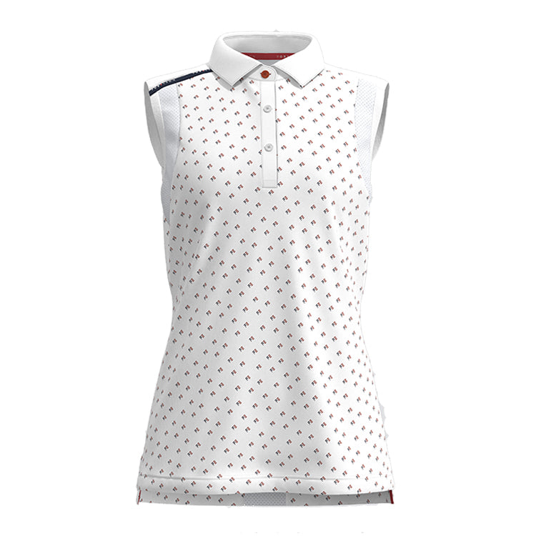 Forelson Buckland Ladies Sleeveless Golf Polo Shirt - White