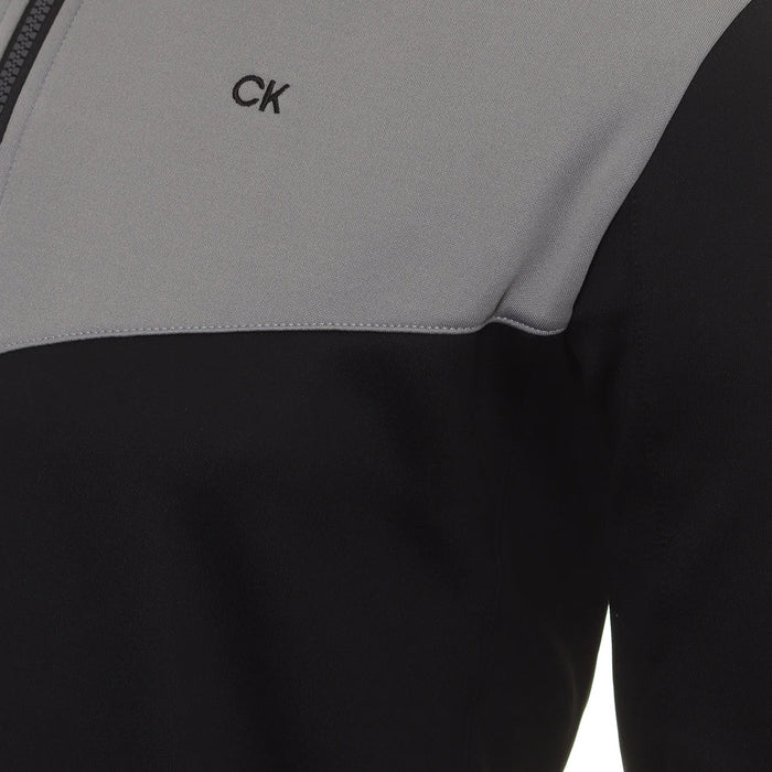 Calvin Klein Traverse Half-Zip Golf Top - Grey/Black