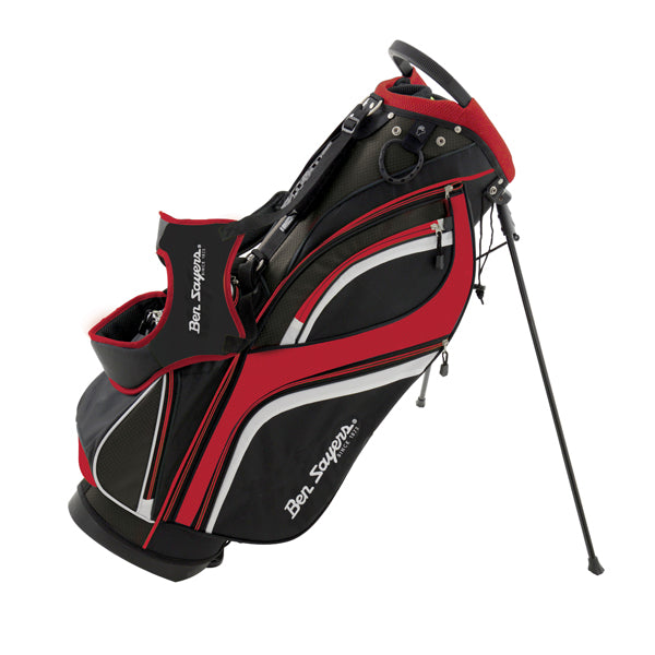 Ben Sayers Deluxe Stand Golf Bag - Black/red