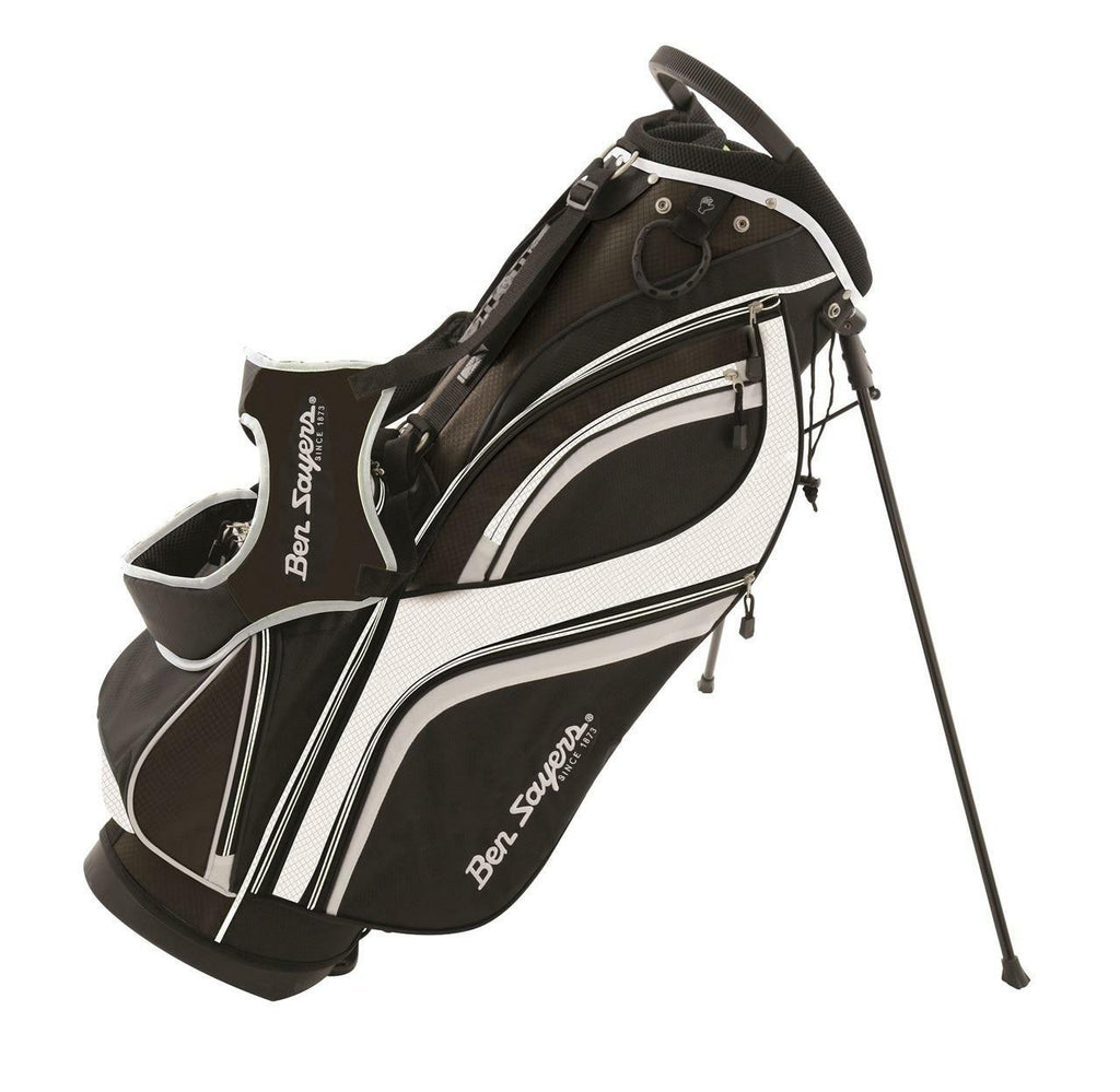Ben Sayers Deluxe Golf Stand Bag - Black/White