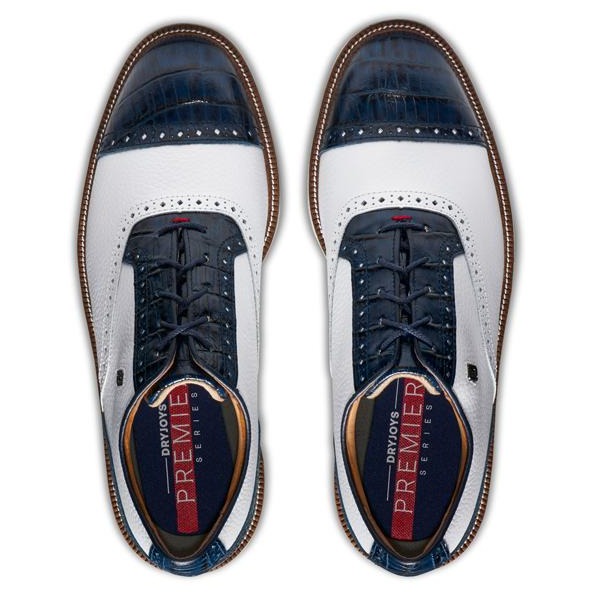 Footjoy Premiere Series Tarlow Golf Shoes - White/Navy