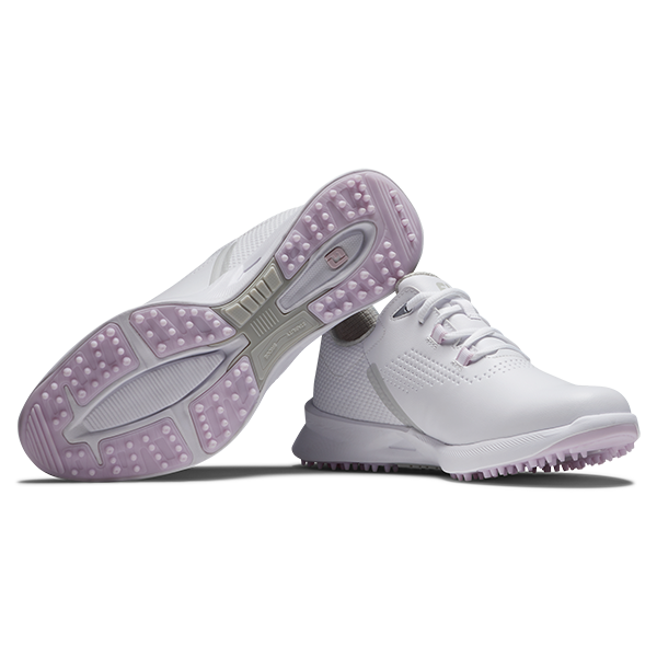 Footjoy Fuel Ladies Golf Shoes - White/White/Pink