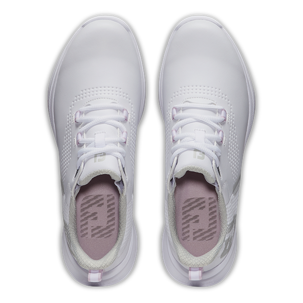 Footjoy Fuel Ladies Golf Shoes - White/White/Pink