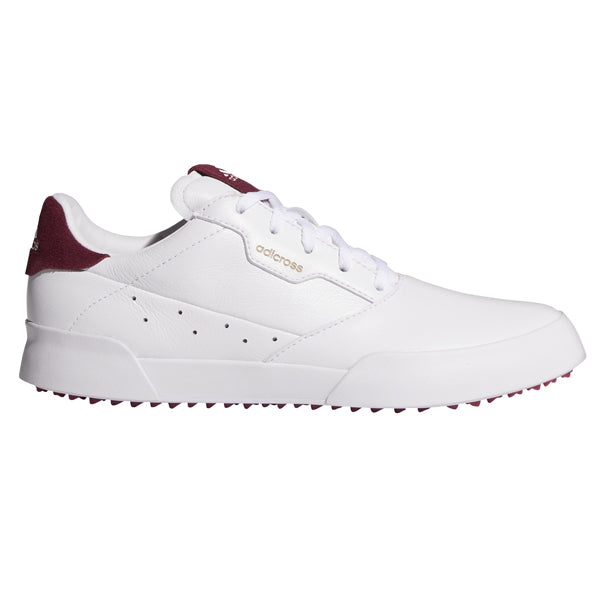 adidas Adicross Retro Ladies Spikeless Golf Shoes - White/Pink