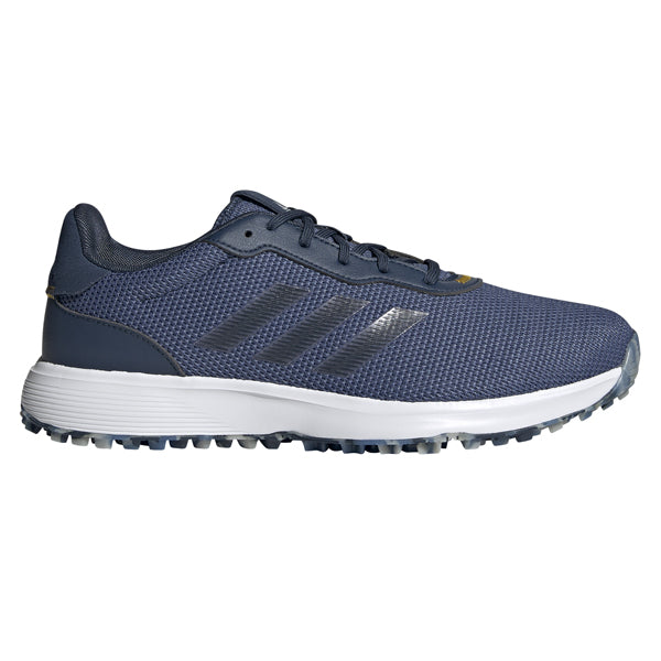 adidas S2G Textile Spikeless Golf Shoes - Blue/Navy/Yellow