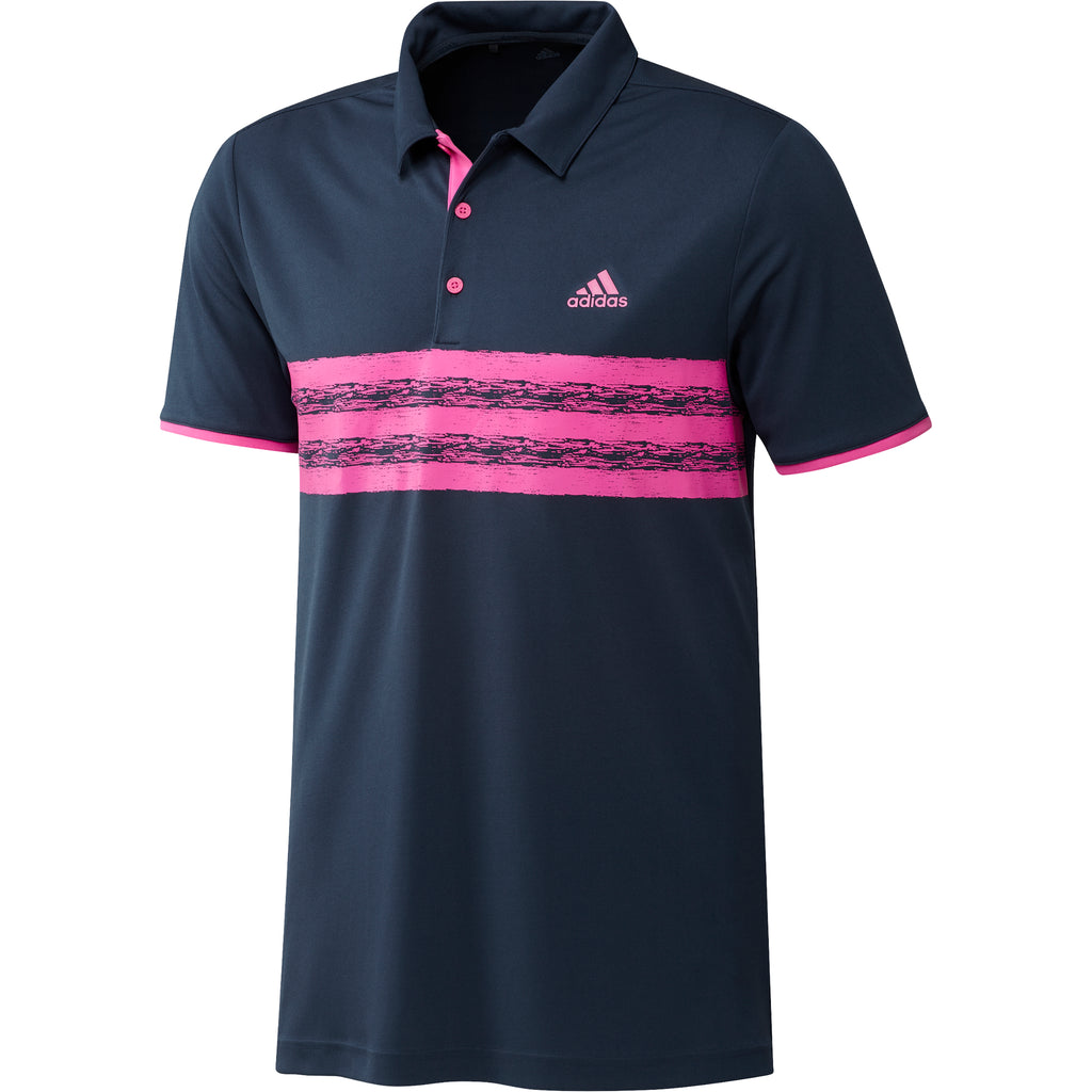 adidas Core Mens Golf Polo Shirt - Navy/Pink