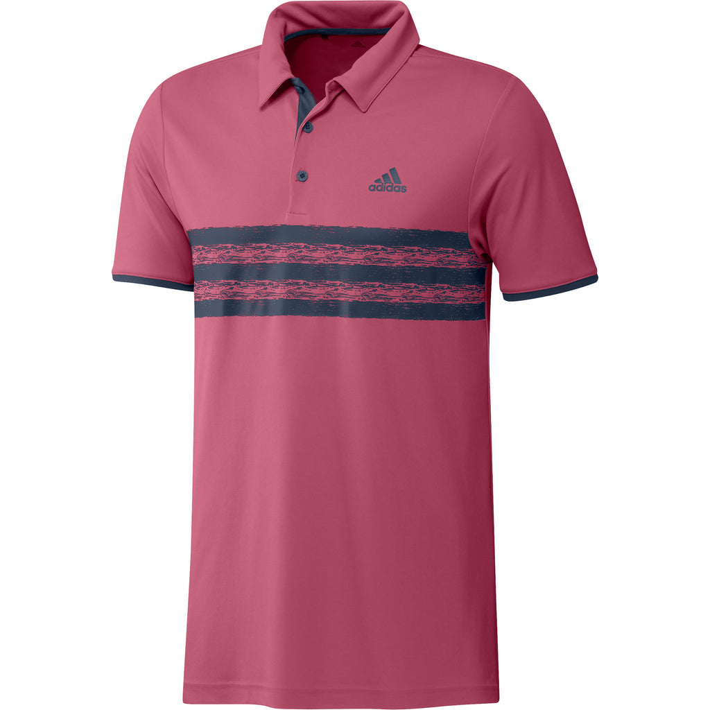 adidas Core Mens Golf Polo Shirt - Wild Pink/Navy