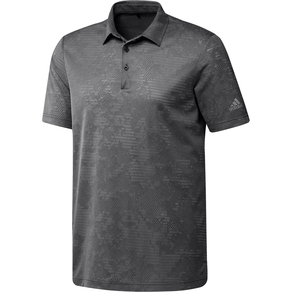 adidas Camo Mens Golf Polo Shirt - Black/Grey