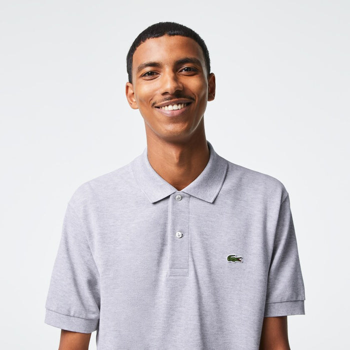 Lacoste L.12.12 Heathered Polo Shirt - Grey Chine