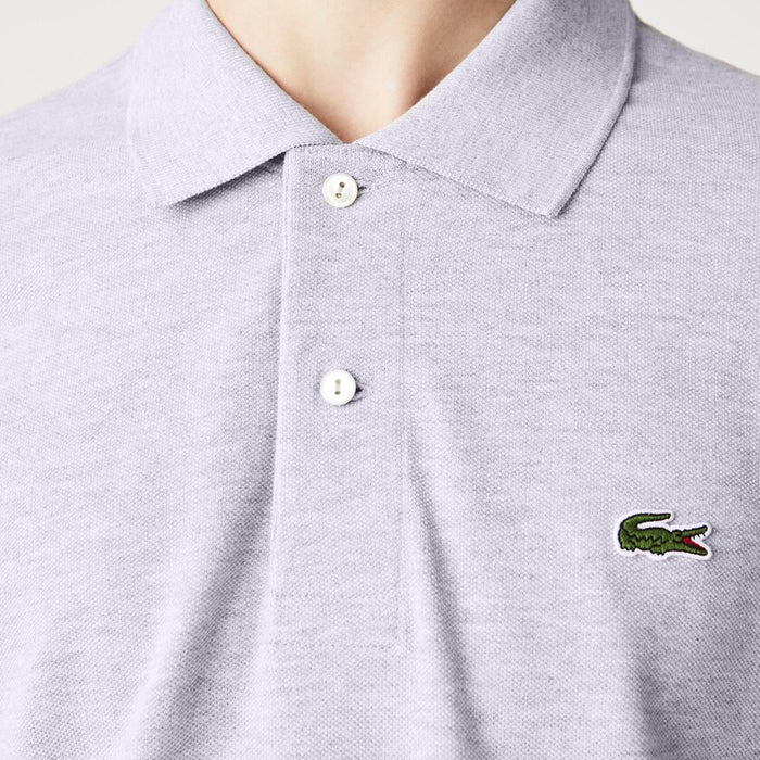 Lacoste L.12.12 Heathered Polo Shirt - Grey Chine