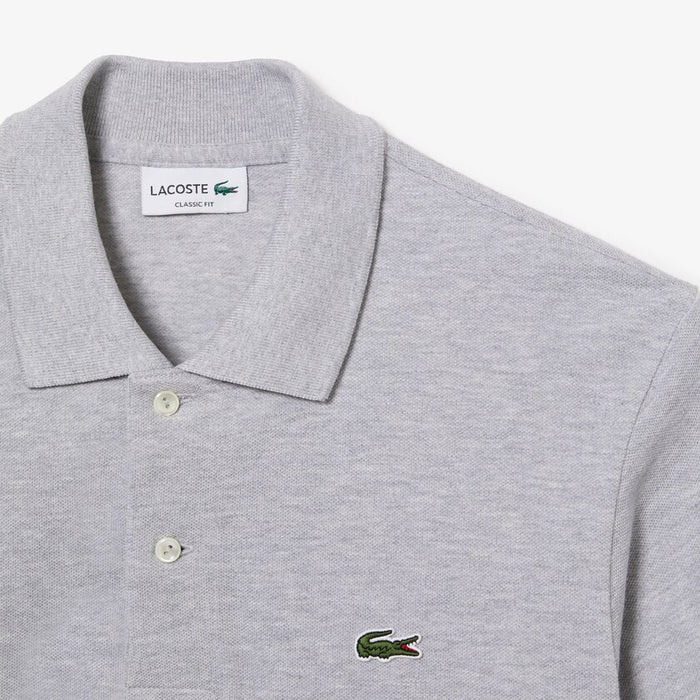 Lacoste L.12.12 Heathered Polo Shirt - Grey Chine